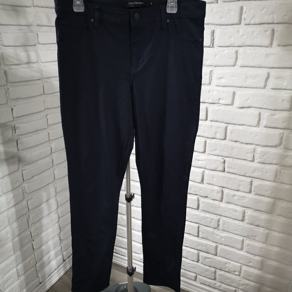 NWT Calvin Klein Jeans Ladies Size 12 Navy Narrow Legs Leggings